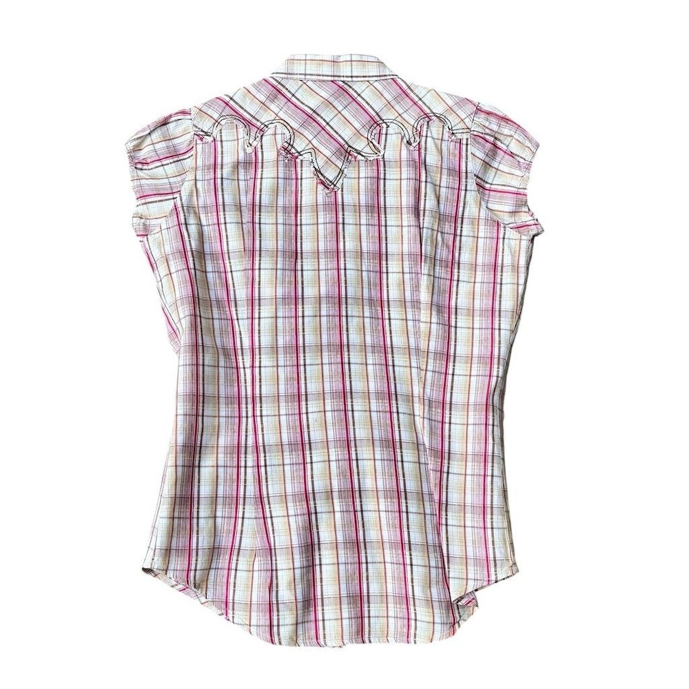 Ariat Women's Plaid Button-Up Shirt M Multicolor Short Sleeve Casual - Picture 2 of 6